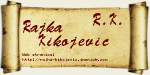 Rajka Kikojević vizit kartica